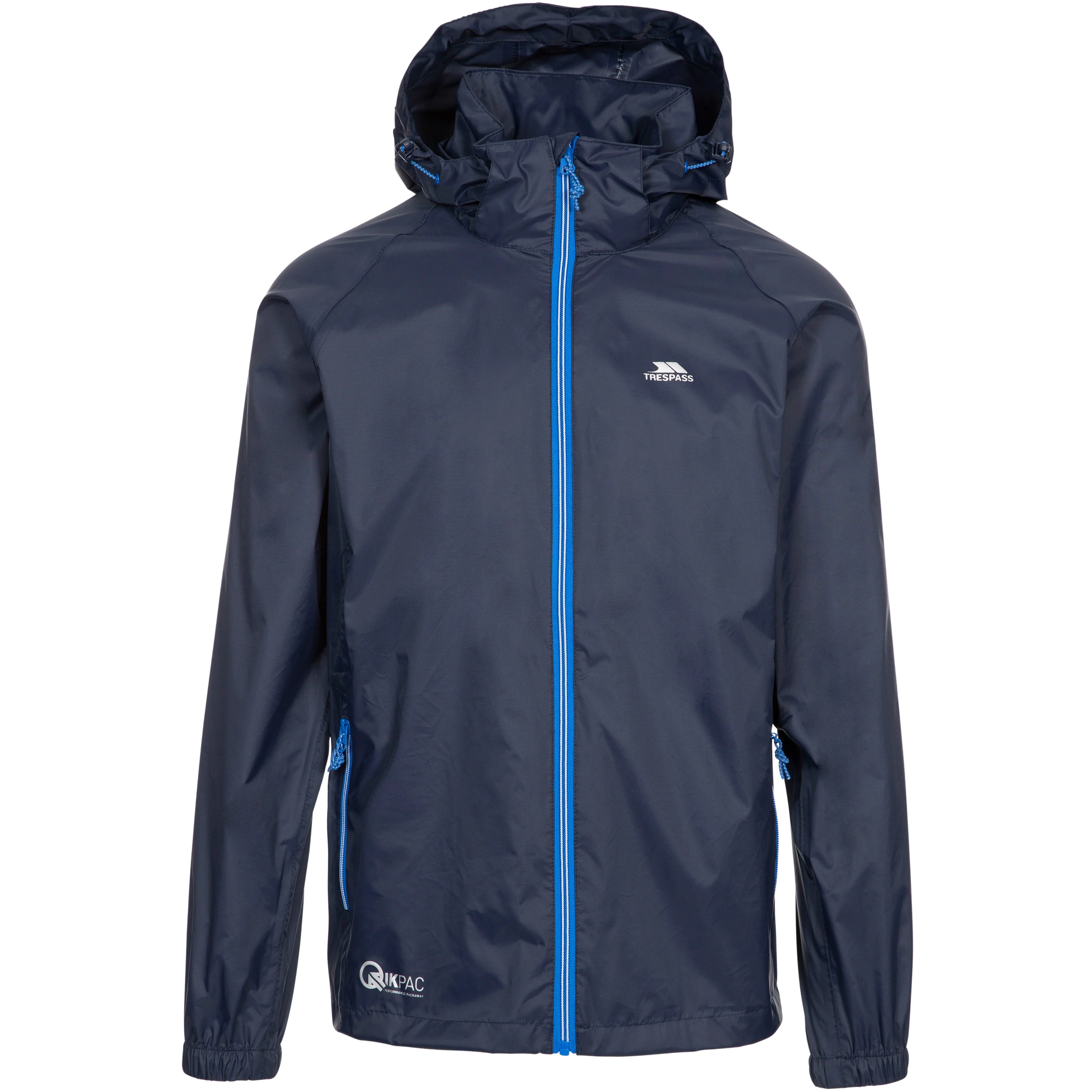Qikpac X Adults Unisex Waterproof Packaway Jacket in Navy - Image 3