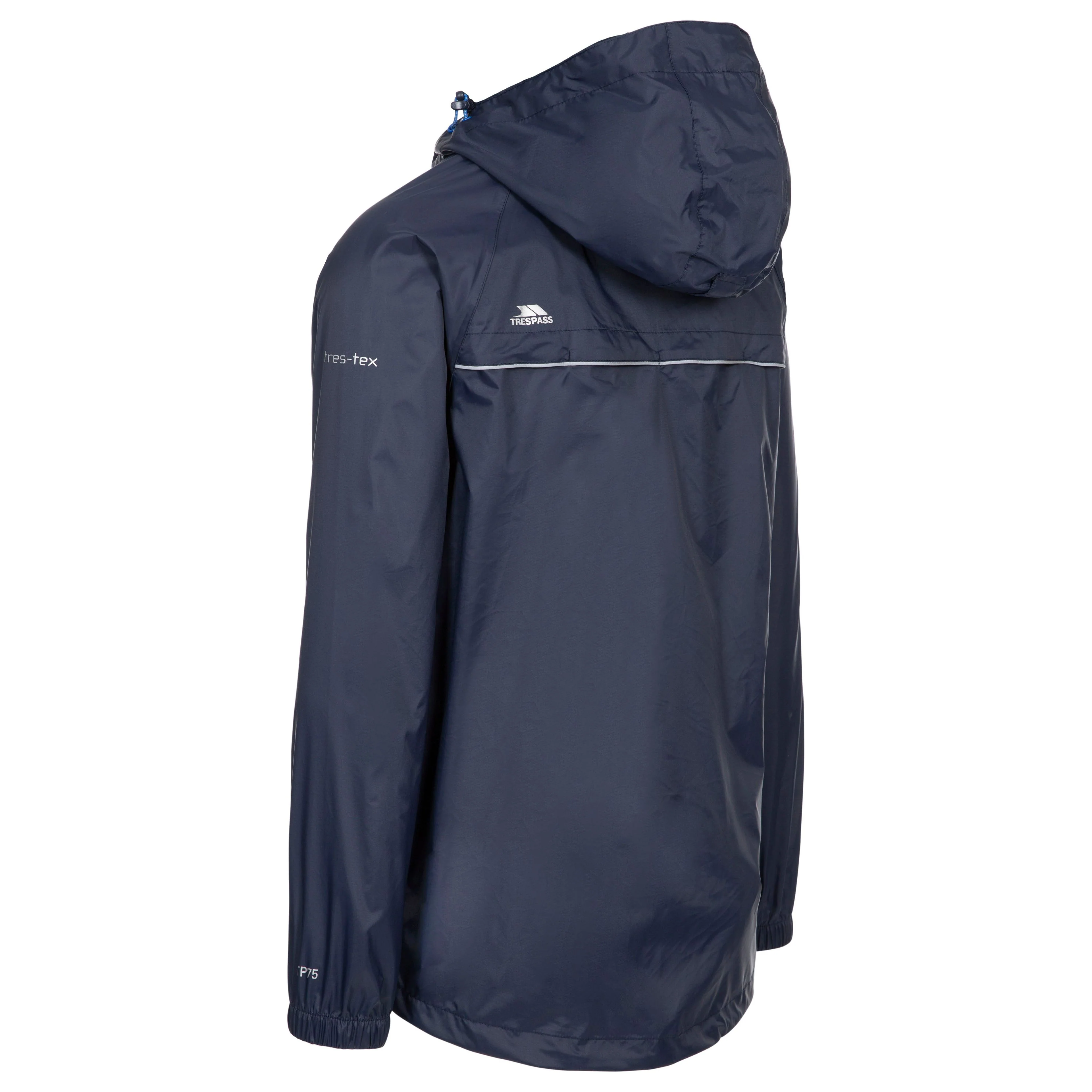 Qikpac X Adults Unisex Waterproof Packaway Jacket in Navy - Image 4
