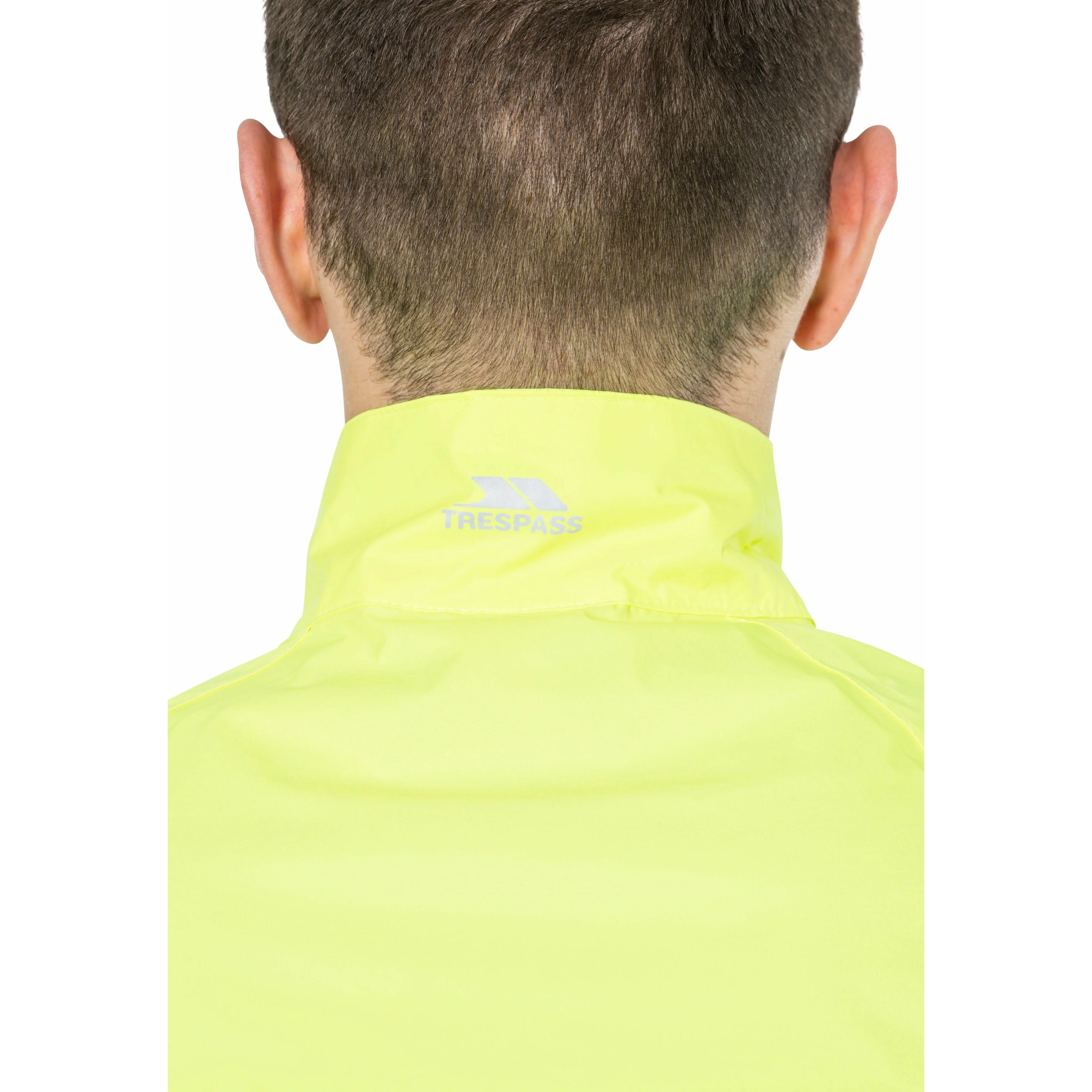 Retract Men's Hi-Vis Unpadded Waterproof Packaway Jacket in Yellow - Image 4
