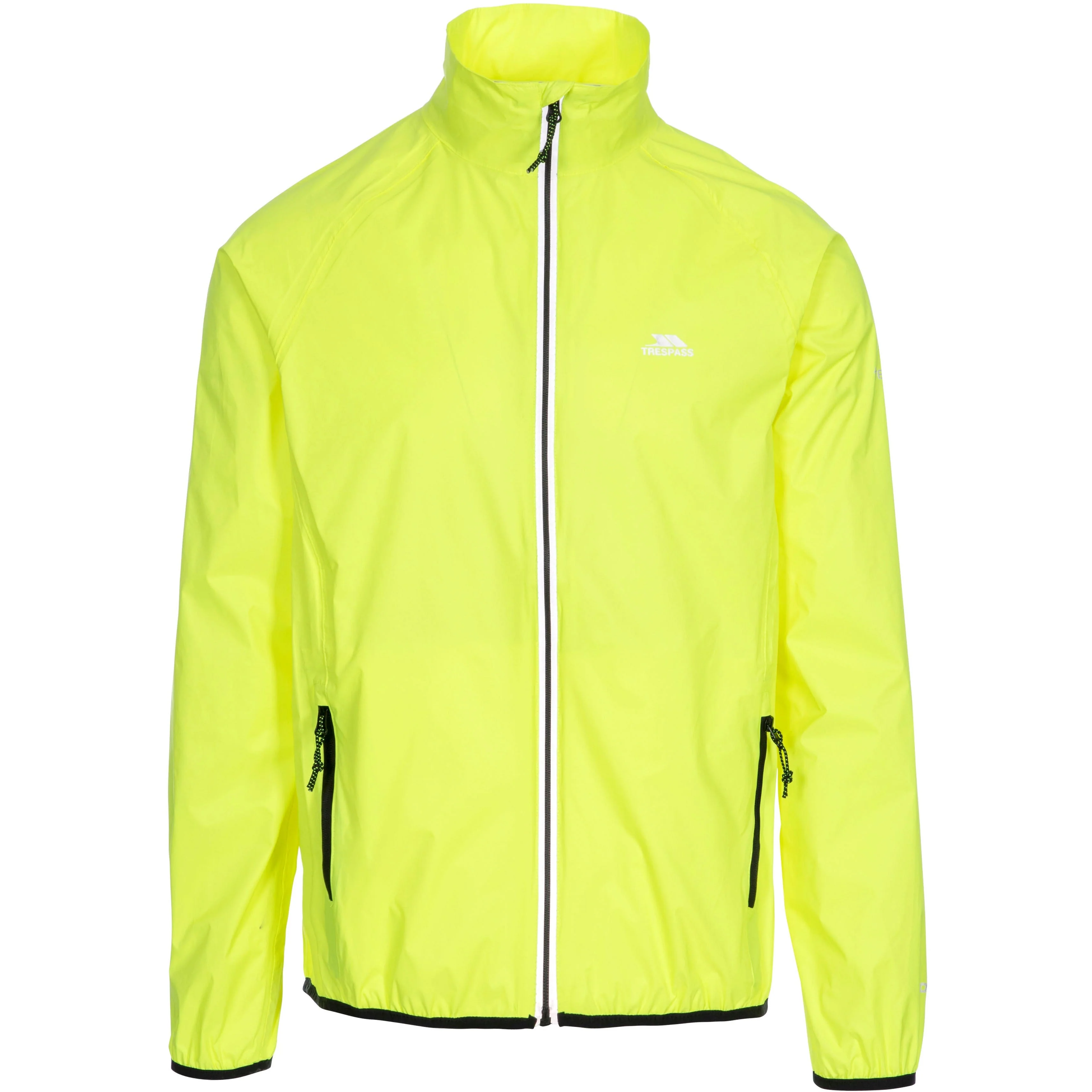 Retract Men's Hi-Vis Unpadded Waterproof Packaway Jacket in Yellow - Image 6
