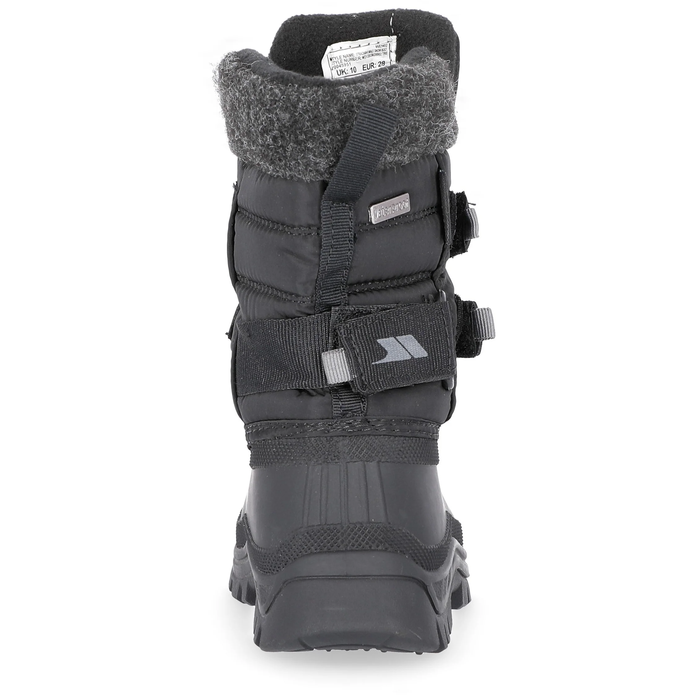 Strachan 2 Boys' Waterproof Snow Boots in Black - Image 5