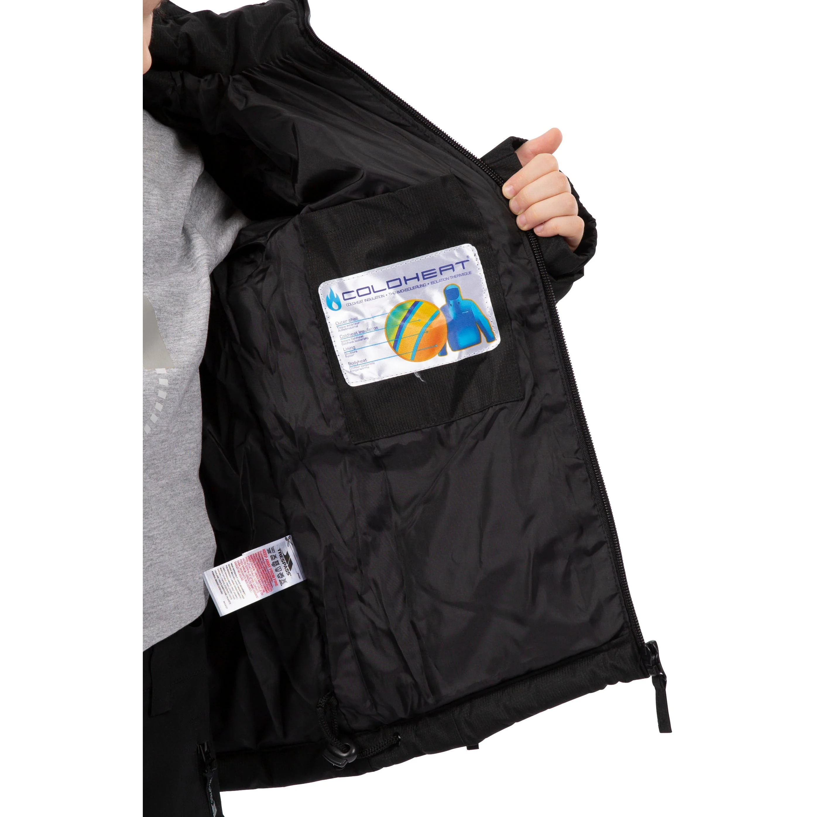 Tuff Boys Padded Casual Jacket in Black - Image 5